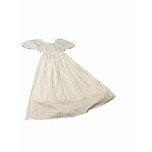 Petal And Pup White Cotton‎ Linen Dress Puff Sleeves Cross Back Size 8 NWT